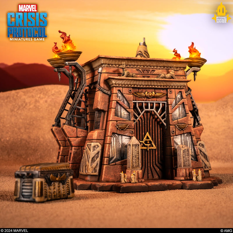 Marvel: Crisis Protocol Shrine to En Sabah Nur Terrain Pack - Apocalypse-Themed Terrain! Tabletop Superhero Game, Ages 14+, 2 Players, 90 Minute Playtime, Made by Atomic Mass Games