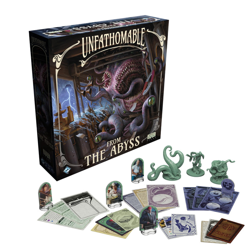 Fantasy Flight Games Unfathomable: from The Abyss Board Game Expansion - Deeper Peril on The SS Atlantica! Cooperative Horror Strategy Game, Ages 14+, 3-6 Players, 2-4 Hour Playtime