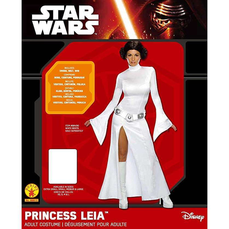 Princess Leia Star Wars Adult Costume and Wig 2 rub-888610S MAD Fancy Dress