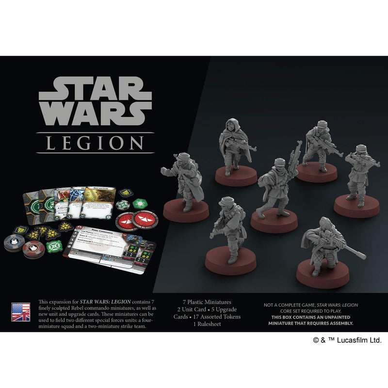 Star Wars: Legion Rebel Commandos UNIT EXPANSION - Unleash Elite Rebel Strike Teams! Tabletop Miniatures Strategy Game for Kids & Adults, Ages 14+, 2 Players, 3 Hr Playtime, Made by Atomic Mass Games