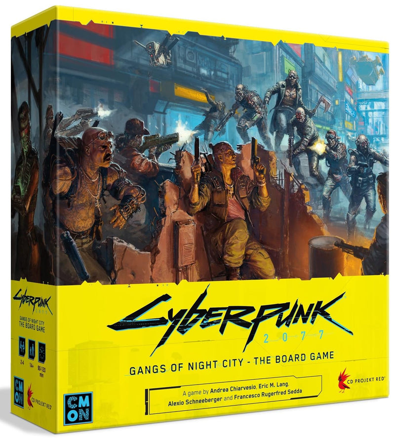 CMON Cyberpunk 2077: Gangs of Night City Board Game - Conquer Night City in This Immersive Sci-Fi Strategy Game! Adventure Game, Ages 14+, 1-4 Players, 90-120 Min Playtime, Made