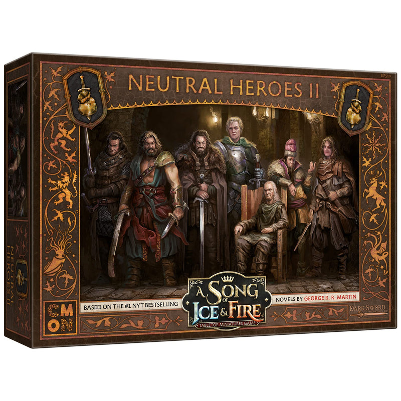 CMON A Song of Ice and Fire Tabletop Miniatures Neutral Heroes II Box Set - Unleash The Power of Unaligned Allies, Strategy Game for Adults, Ages 14+, 2+ Players, 45-60 Minute Playtime, Made