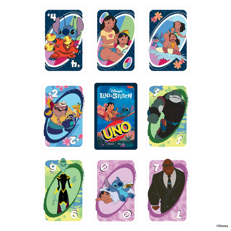 Mattel Games UNO Disney’s Lilo and Stitch Card Game for Kids, Adults & Family with Deck & Special Rule Inspired by The Movie