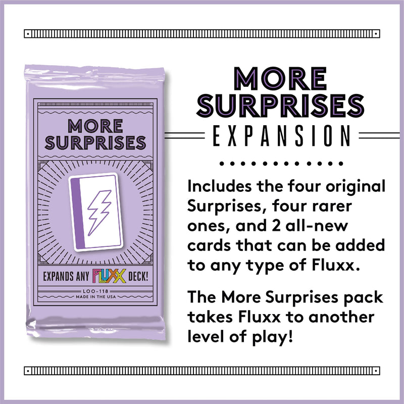 Looney Labs More Surprises Fluxx Expansion: Unleash Extra Pandemonium!