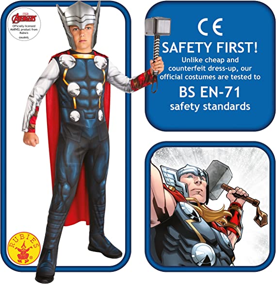 Thor Childrens Costume Marvel Avengers 5 MAD Fancy Dress