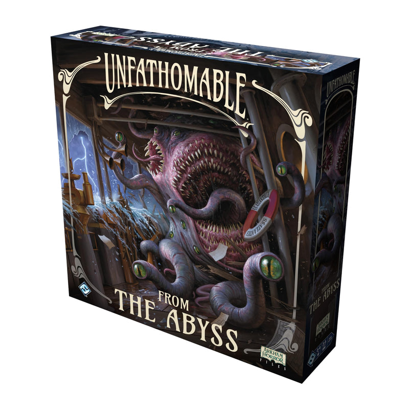 Fantasy Flight Games Unfathomable: from The Abyss Board Game Expansion - Deeper Peril on The SS Atlantica! Cooperative Horror Strategy Game, Ages 14+, 3-6 Players, 2-4 Hour Playtime