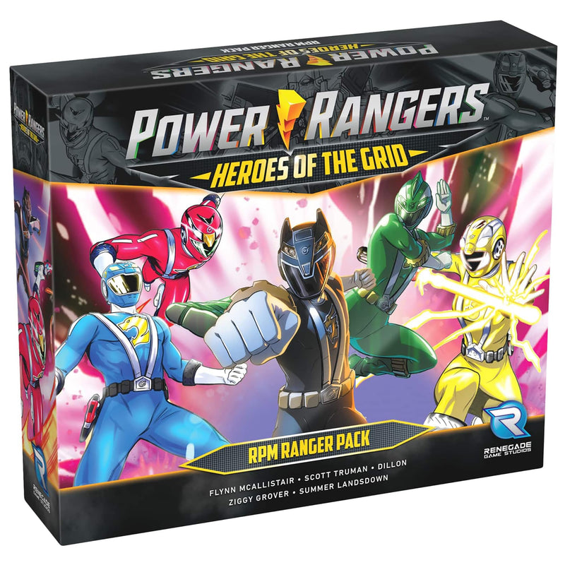 Renegade Game Studios: Power Rangers: Heroes of The Grid: RPM Ranger Pack - Expansion, 5 Rangers, New Cards & Content, Deck-Building Roleplaying Game