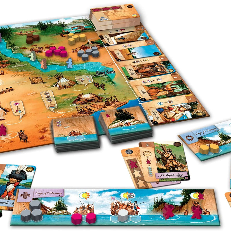 Ludonaute Lewis & Clark The Expedition Second Edition - Ludonaute Games, Strategy Board Game, Ages 14+, 1-5 Players, 120 Min