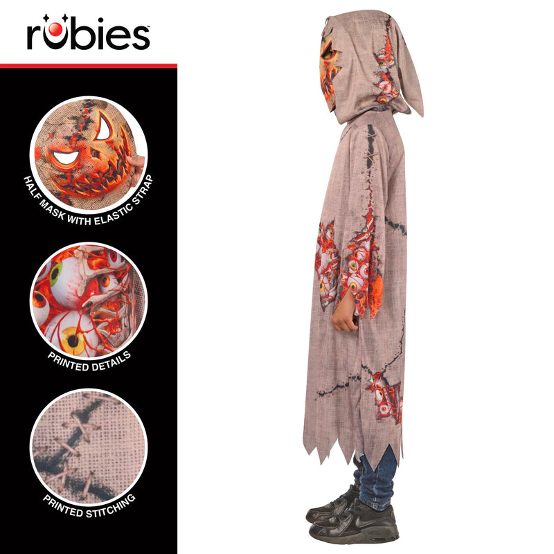 Pumpkin Goblin Kids Hooded Robe and Mask