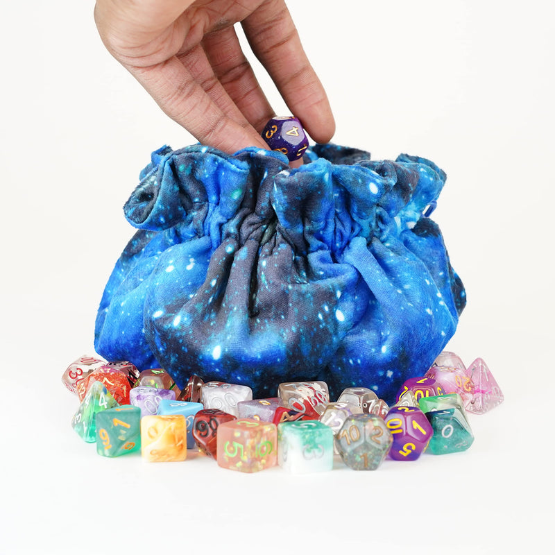 FanRoll by Metallic Dice Games Velvet Compartment Dice Bag with Pockets, Role Playing Game Dice Accessories for Dungeons and Dragons