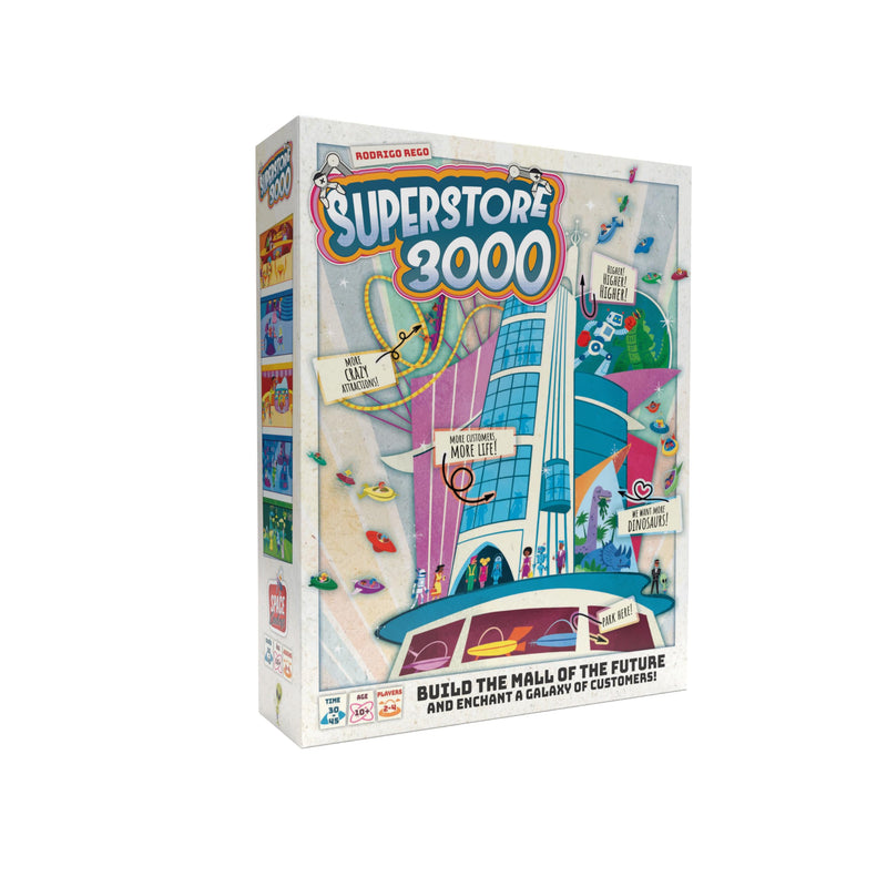 Superstore 3000 Board Game - Build Your Dream Mall in Space! Strategy Game, Fun Family Game for Kids & Adults, Ages 10+, 2-4 Players, 30-45 Minute Playtime, Made by Space Cowboys