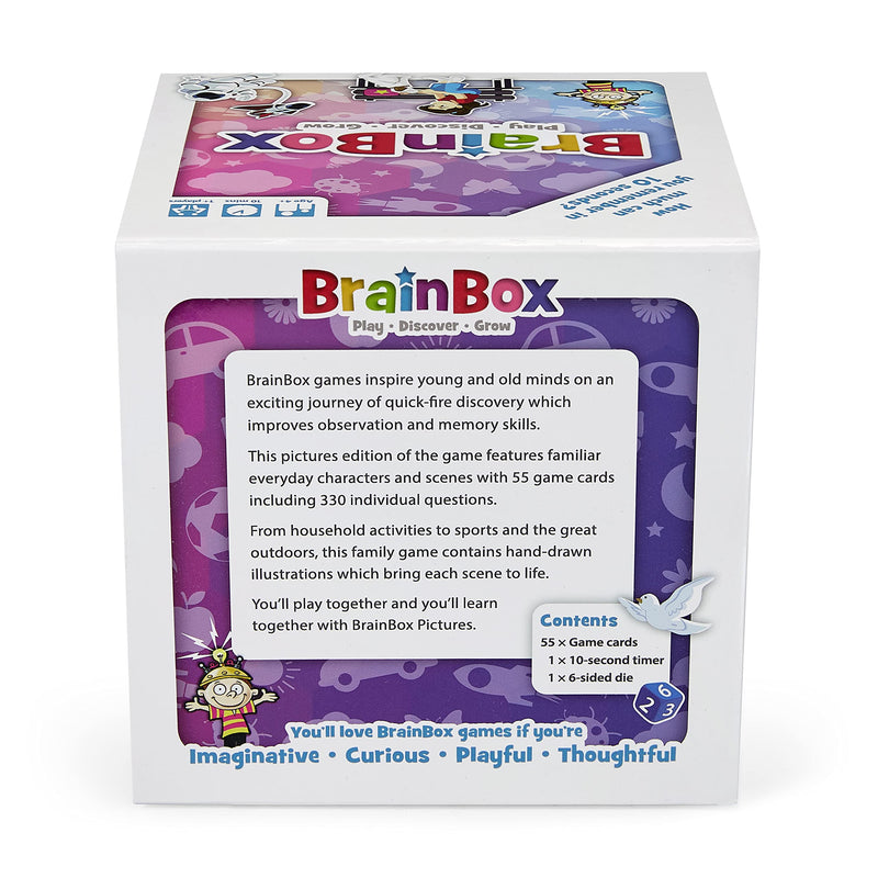 Brainbox Pictures | Fun & Educational Card Game | Ages 4+ | 1+ Players | 10 Minutes Play Time