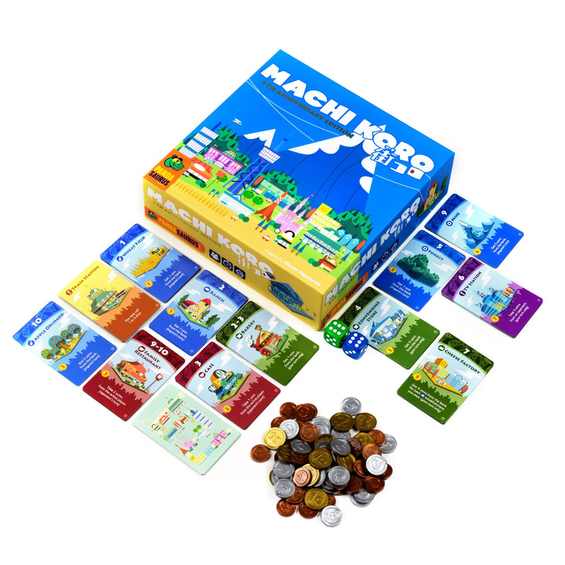 Pandasaurus Games Machi Koro - Family-Friendly Board Games - Adult Games for Game Night - Card Games for Adults, Teens & Kids (2-4 Players)