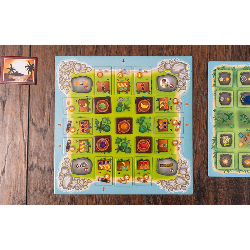 Capstone Games: Juicy Fruits: Mystic Island - Expansion, Strategy Board Game, 3 New Modules, Bonus Tiles, New Tokens, Ages 10+, 1-4 Players, 30 Min