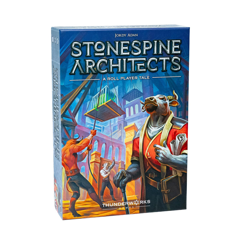 Thunderworks Games - Stonespine Architects | Strategy Board Game | Card-Drafting Dungeon Design | Competitive Tableau Builder | World of Ulos | Ages 10+ | Family Game for 1-5 Players | 45-60 Minutes