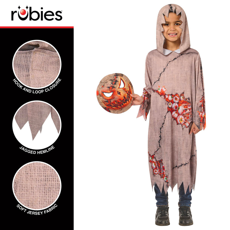 Pumpkin Goblin Kids Hooded Robe and Mask