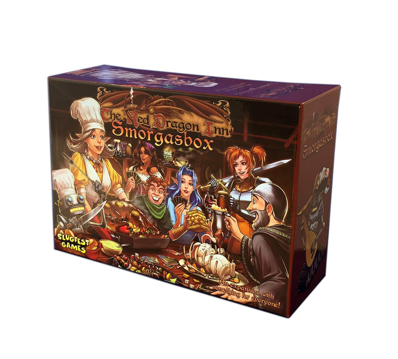 Slugfest Games: Red Dragon Inn: Smorgasbox, Expansion, Includes Roobted Version of this Product, with Five New Games, For Ages 13 and up