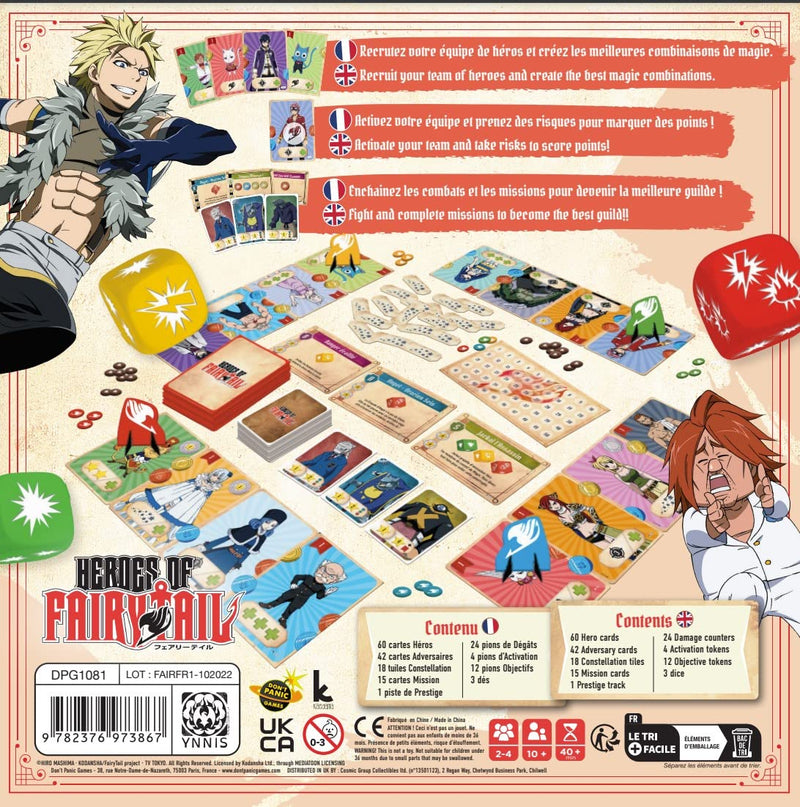 Japanime Games Heroes of Fairy Tail | from The Publisher of Champions of Midgard | Assemble Your Team and Become The Hero Fiore Deserves | 2-4 Players | 15-30 Min | Ages 10+