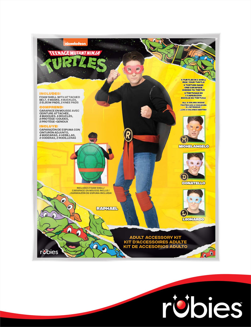 Teenage Mutant Ninja Turtles TMNT Costume Accessory Kit with Shell Eye Masks and Pads