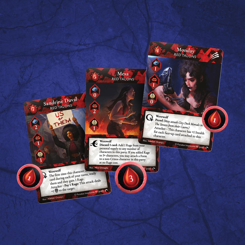 Renegade Game Studios: Vampire: The Masquerade Rivals Expandable Card Game: Werewolf: Fang & Talon - 2 Pre-Constructed 49-Card Player Decks, Ages 14+