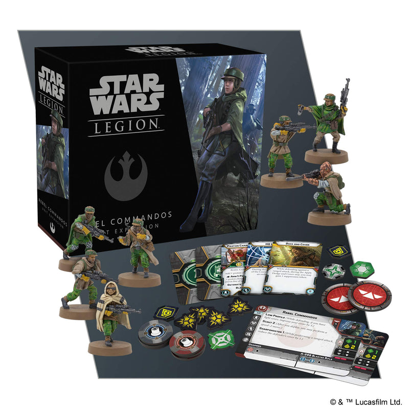 Star Wars: Legion Rebel Commandos UNIT EXPANSION - Unleash Elite Rebel Strike Teams! Tabletop Miniatures Strategy Game for Kids & Adults, Ages 14+, 2 Players, 3 Hr Playtime, Made by Atomic Mass Games