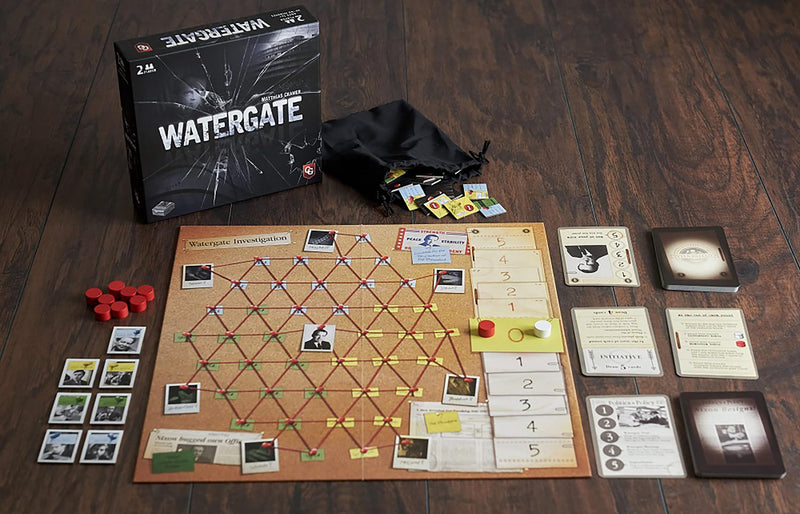 Capstone Games: Watergate, Strategy Board Game, History of Watergate Included, 2-Player Game of The Year 2019, Ages 12 and Up, 30-60 Minute Playtime, Cover Color May Vary