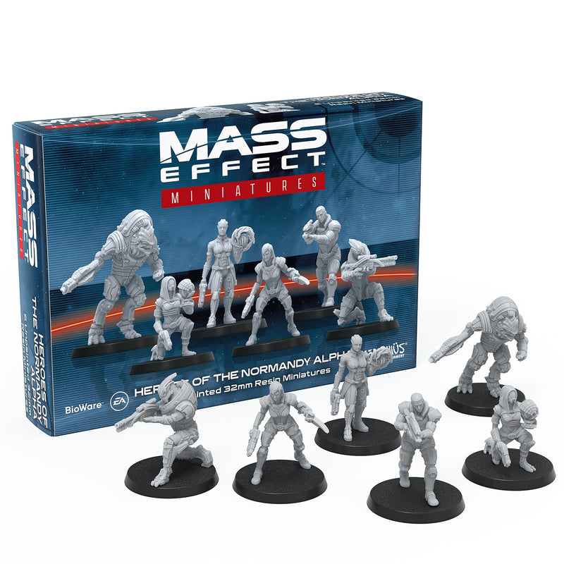 Mass Effect Heroes of The Normandy Alpha Resin Collectors Miniature Set - Upgrade Your Game with Tabletop Miniatures! Ages 14+, 1-4 Players, 45-90 Min Playtime, Made by Modiphius Entertainment