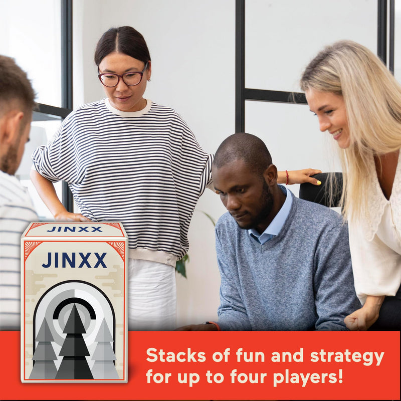 Looney Labs Jinxx Pyramid Board Game - Simple Rules with Stacks of Strategy!, Gray