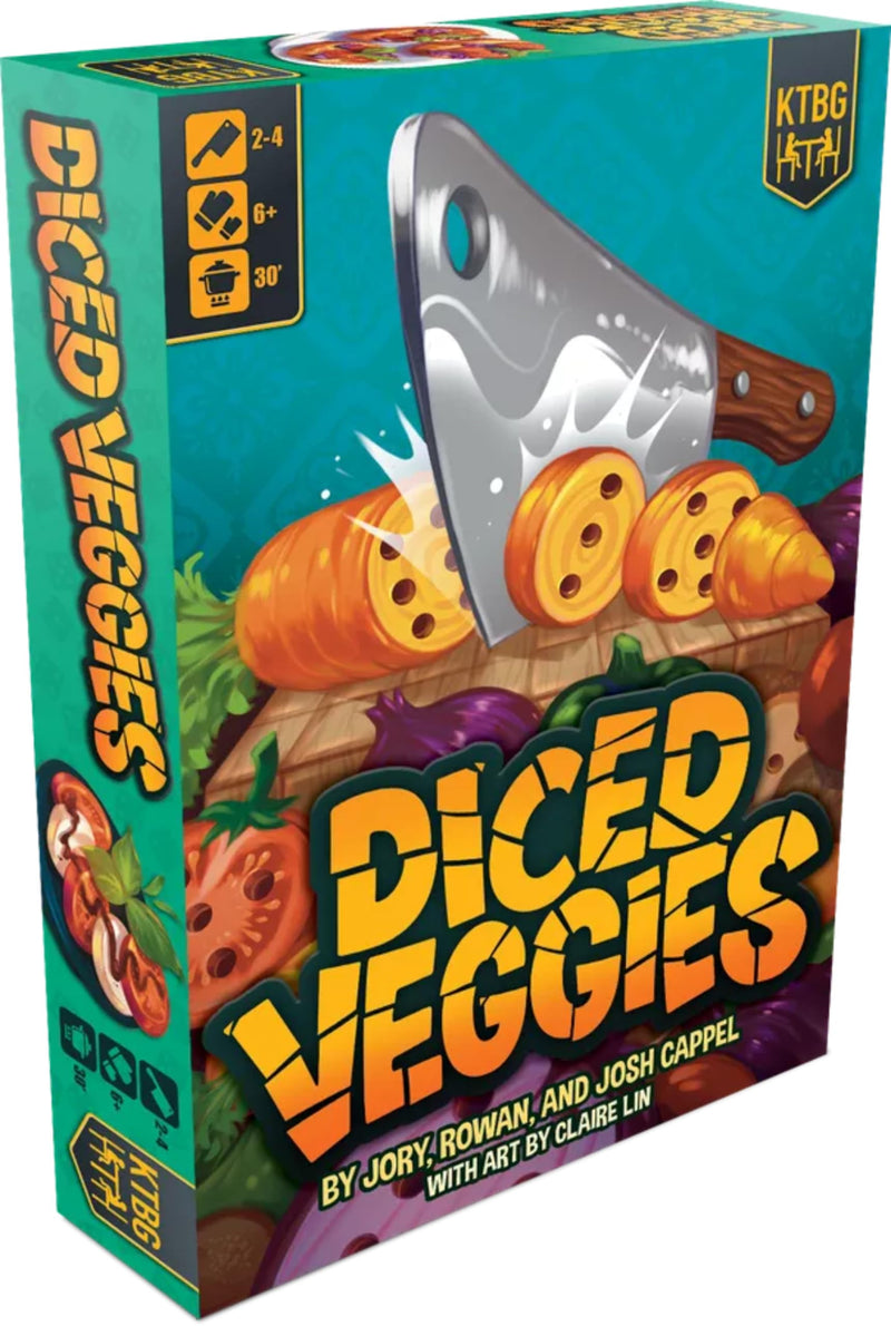 KTBG Diced Veggies Family Friendly Dice Slicing Game for Deliciously Healthy Fun, for 2-4 Players and Ages 6 and Up