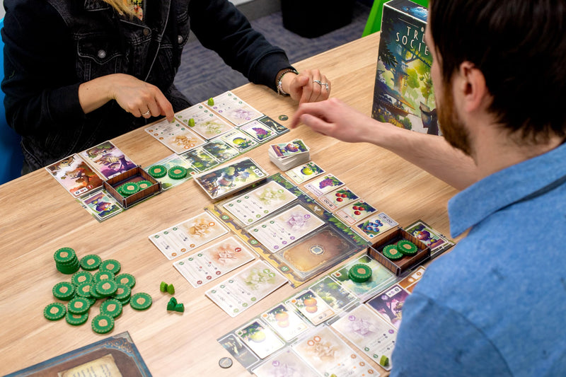 Tree Society Board Game - Collaborative Strategy Game of Building & Expansion in a Lush Forest Community, Fun Family Game for Kids & Adults, Ages 8+, 2-4 Players, 45 Min Playtime, Made by Plan B Games