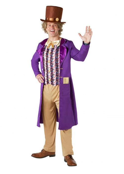 Willy Wonka Adult Costume with Top Hat