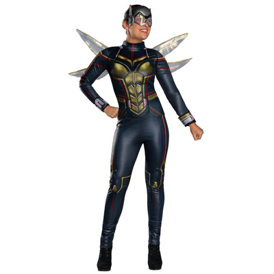 The Wasp Marvel Ladies Deluxe Costume Blue 2 rub-700755M MAD Fancy Dress