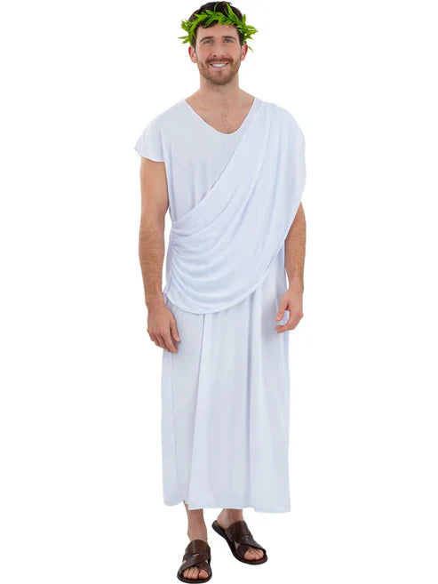 Toga Costume Unisex White Roman Toga Robe