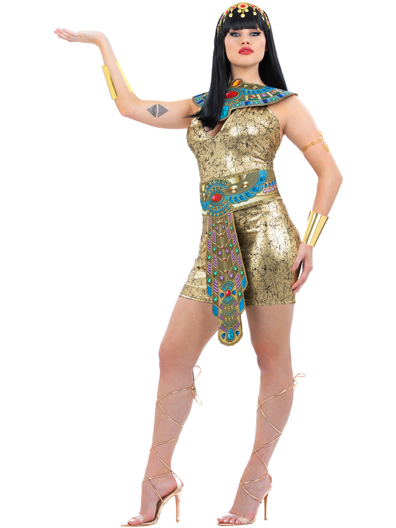 Fever Egyptian Costume for Women The Mummy Gold Dress