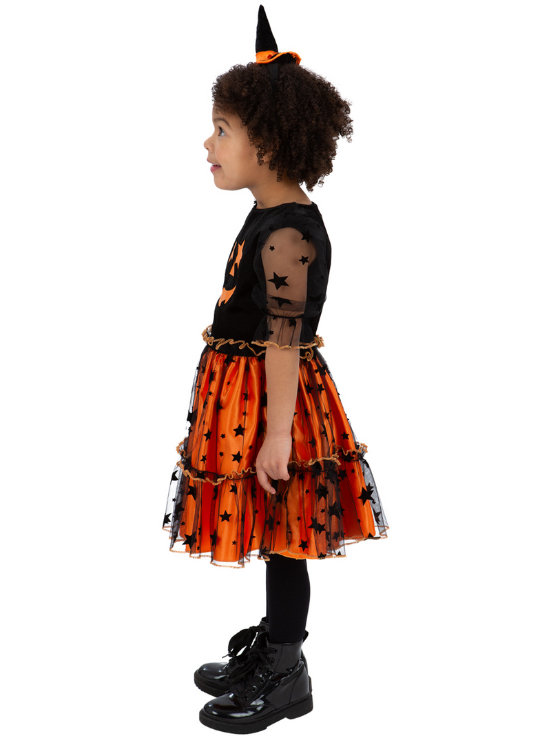 Pumpkin Dress with Headband for Kids