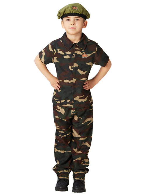 Soldier Costume Kids Camouflage Armed Forces