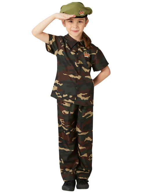 Soldier Costume Kids Camouflage Armed Forces