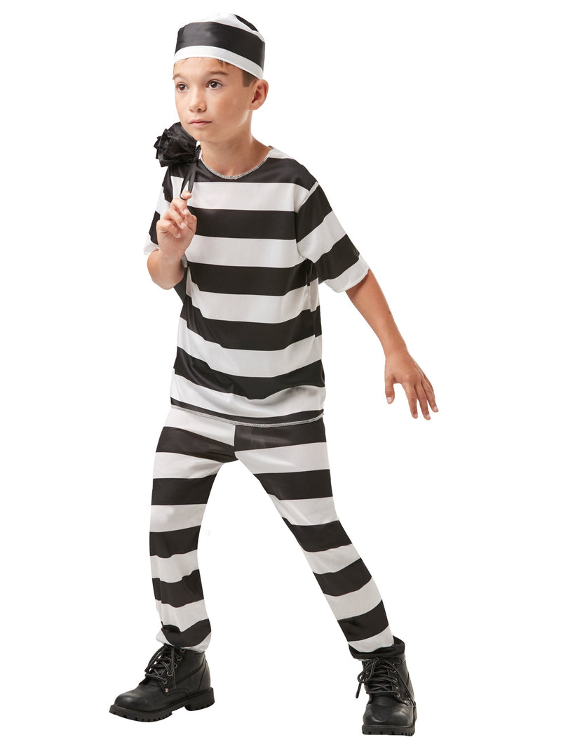 Striped Prisoner Boys Costume