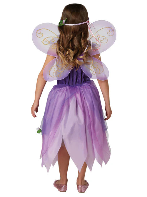 Childrens Purple Magical Woodland Fairy Pixie Costume