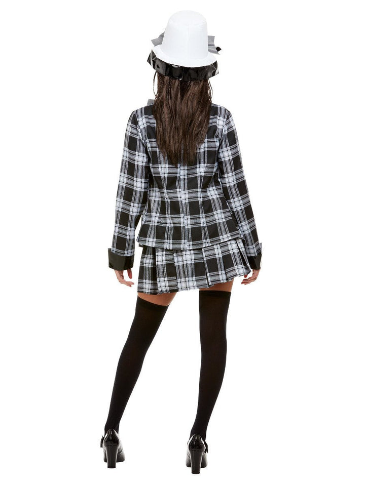 90s Clueless Dionne Costume: Black Plaid Jacket, Skirt, Hat, Socks