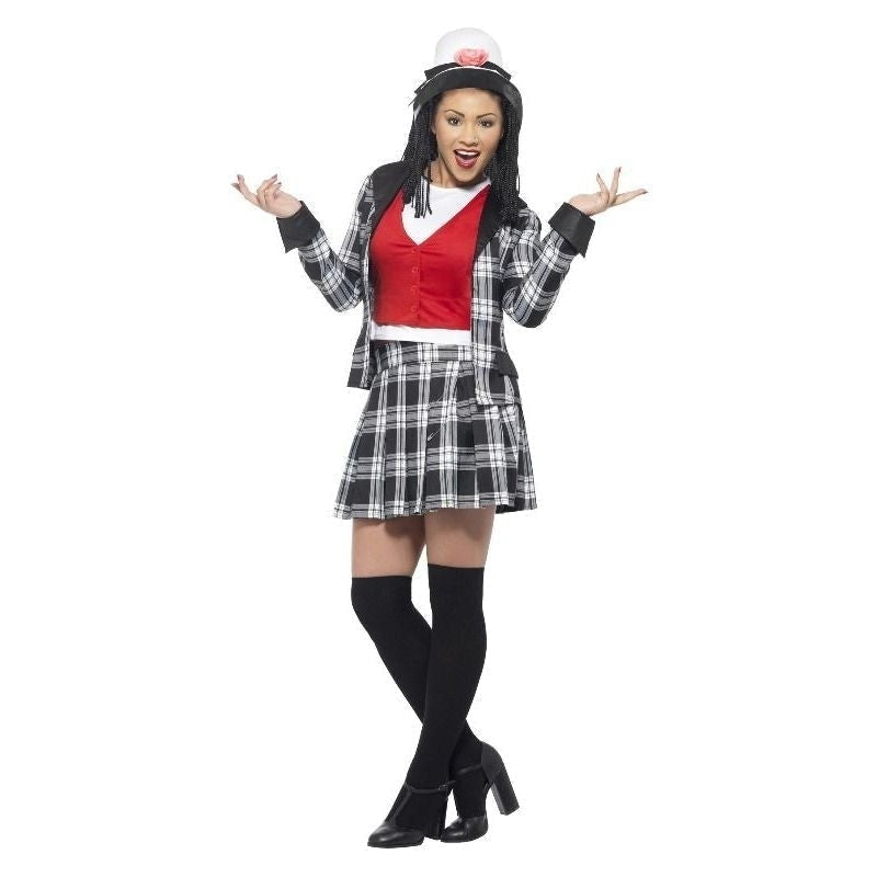 90s Clueless Dionne Costume Adult Black Plaid Jacket Skirt Hat Socks_5