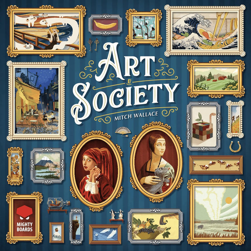 Mighty Boards: Art Society - Collection Board Game, Bid At Auctions, Collect & Display Your Art, Ages 10+, 2-4 Players, 30-60 Min