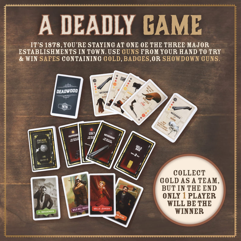 Deadwood 1876 Old West Board Game of Gold, Strategy, Secrets, and Stealing A Wild West Party Card Games for Adults and Family Game Night 2-9 Players Ages 13 and Up