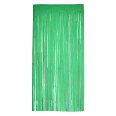 Matt Fringe Curtain Backdrop Green Adult 1