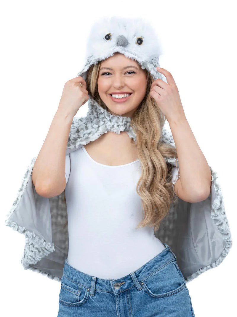 Baby Owl Plush Cape for Adults Cozy and Enchanting Costume Wrap