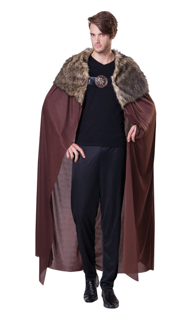 Cape Deluxe Mens With Plush Collar Adult Costume Male_1 AC132