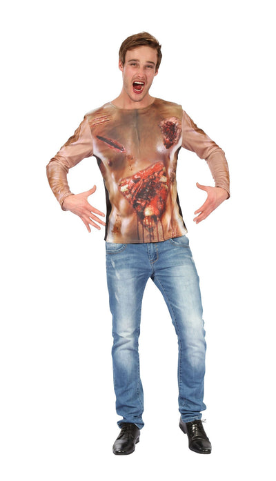 Zombie Man 3d Print- Shirt Adult Costume Male Chest Size 44"_1 AC246