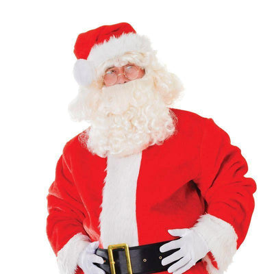 Mens Santa Suit Plush Deluxe Adult Costumes Male_1 AC457