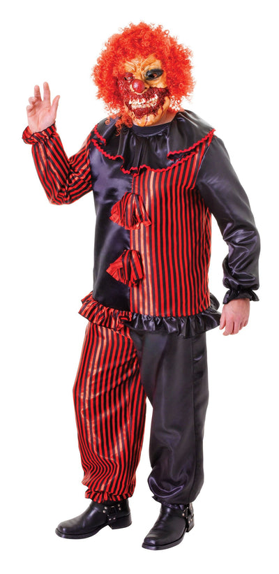 Mens Zombie Clown + Mask Adult Costume Male Halloween_1 AC475