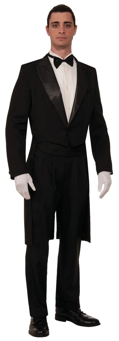 Mens Tuxedo Tailcoat + Trousers Adult Costume Male Halloween_1 AC548